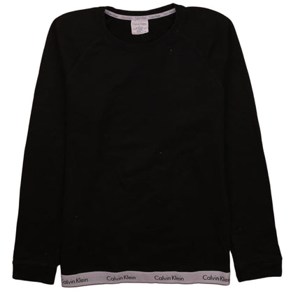 Calvin Klein Men's Black Crew Neck Logo Sweatshirt Size M
