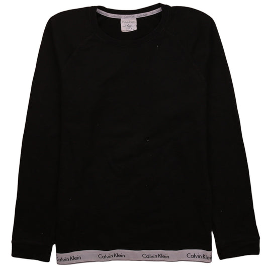 Calvin Klein Men's Black Crew Neck Logo Sweatshirt Size M