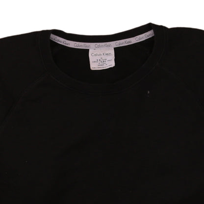 Calvin Klein Men's Black Crew Neck Logo Sweatshirt Size M