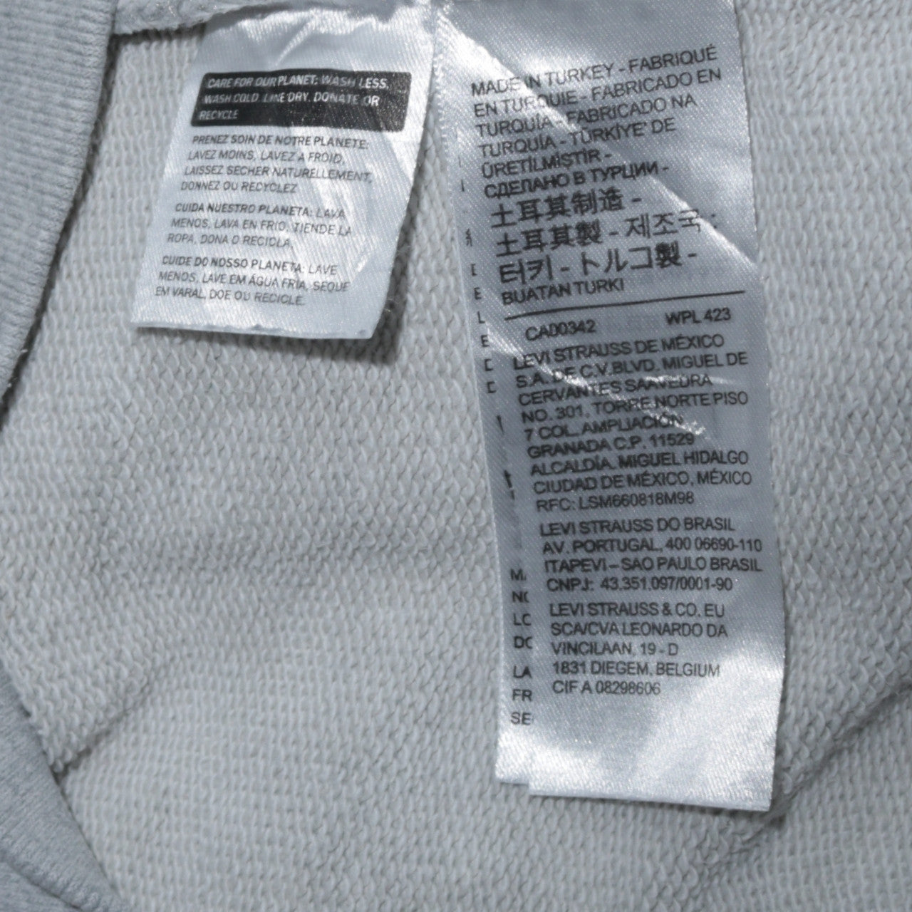 Levi's Gold Tab Men's Grey 2XL Pullover Hoodie Fleece