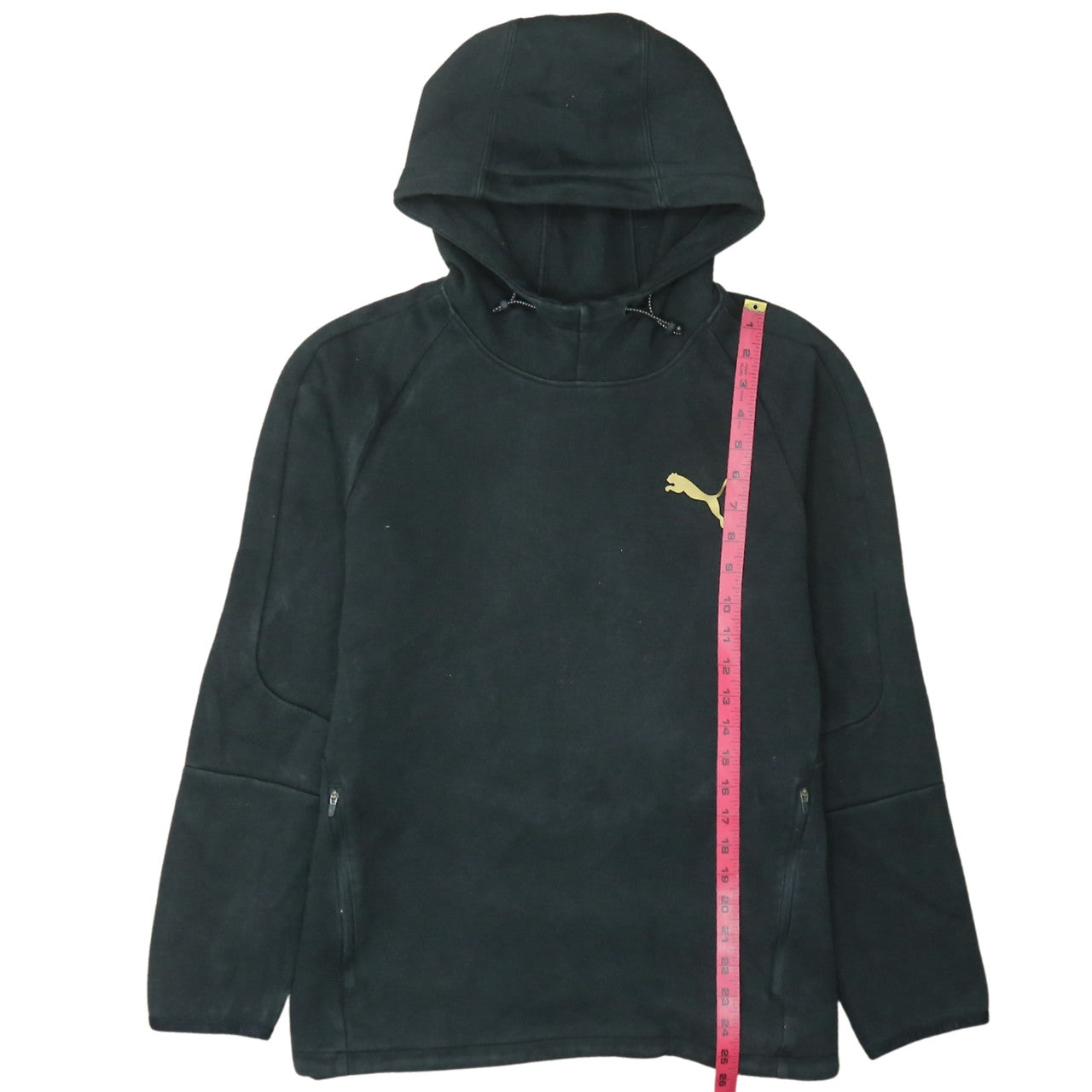 Puma Men’s Black Pullover Hoodie Size L Fleece Sportswear