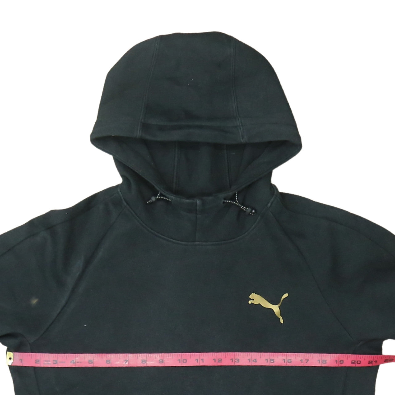 Puma Men’s Black Pullover Hoodie Size L Fleece Sportswear