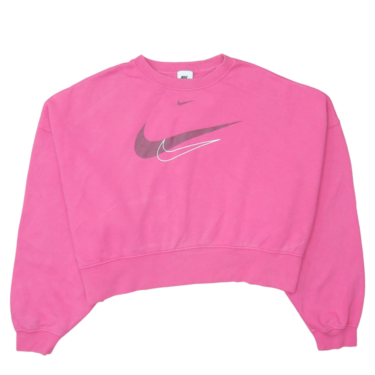 Nike Women’s Pink Loose Fit Crew Neck Pullover Sweatshirt M