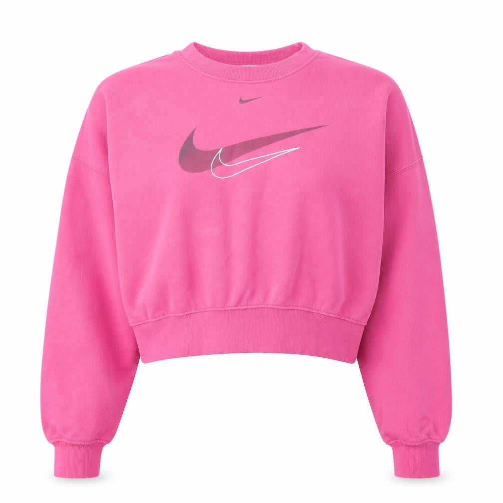 Nike Women’s Pink Loose Fit Crew Neck Pullover Sweatshirt M