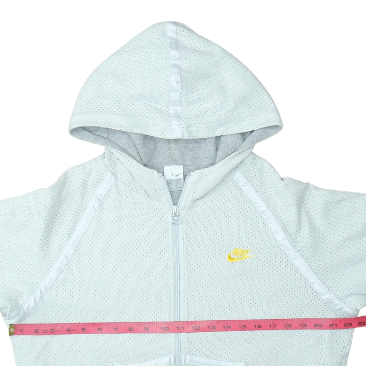 Nike Men's Grey Full Zip Hooded Sweatshirt L Sports Logo