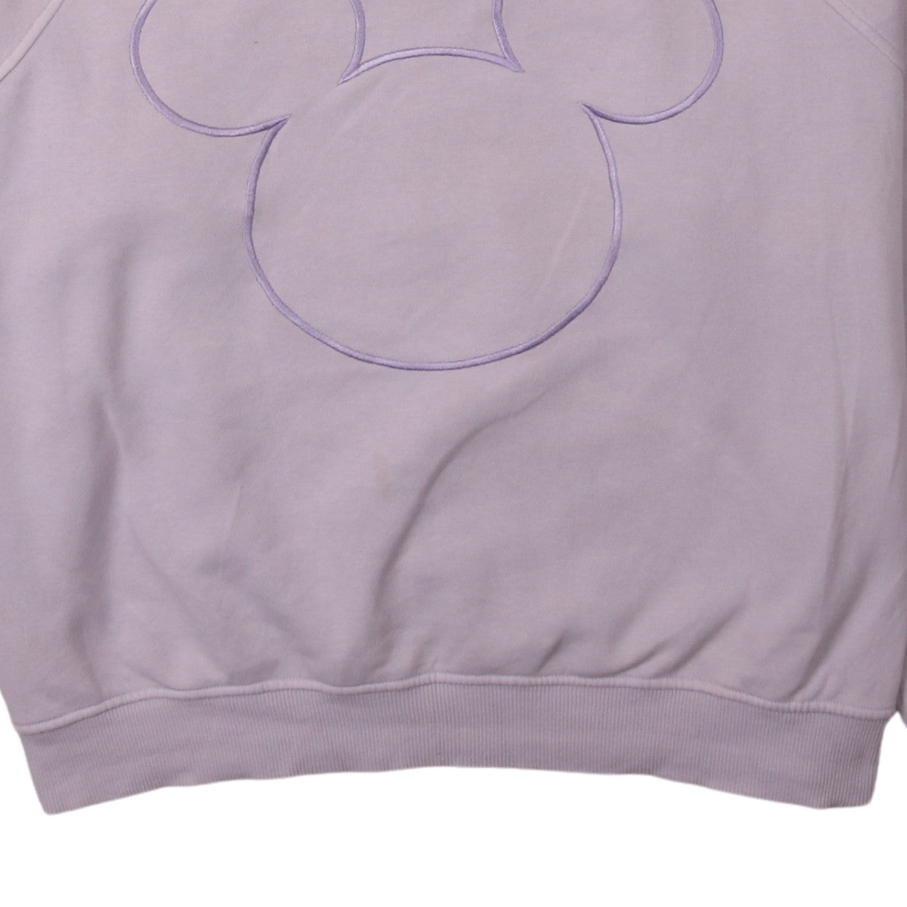 H&M Disney Women Purple Mickey Mouse Sweatshirt Size S Crew Neck Pullover