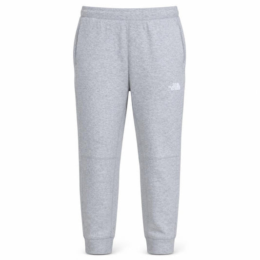 Front view of The North Face boys’ grey xl jogger sweatpants elastic waist cotton blend