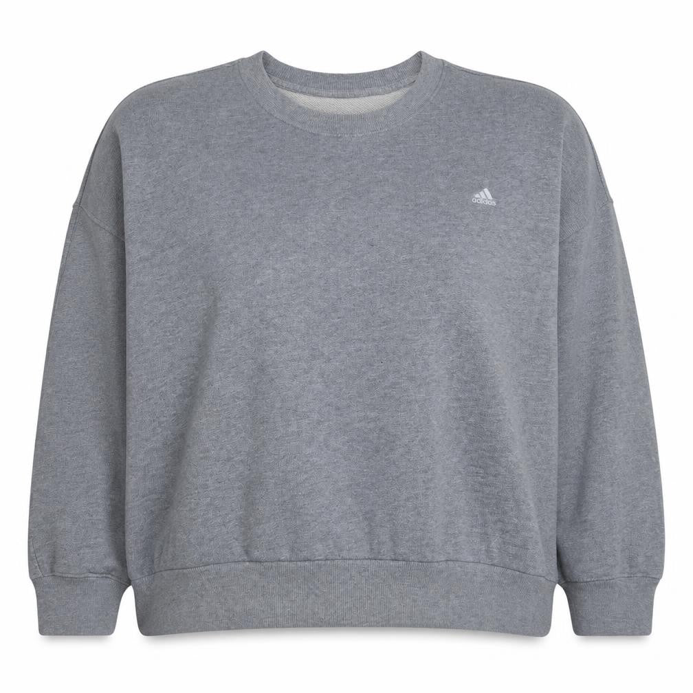 Adidas Women’s Grey XL Crew Neck Pullover Sweatshirt Classic Logo