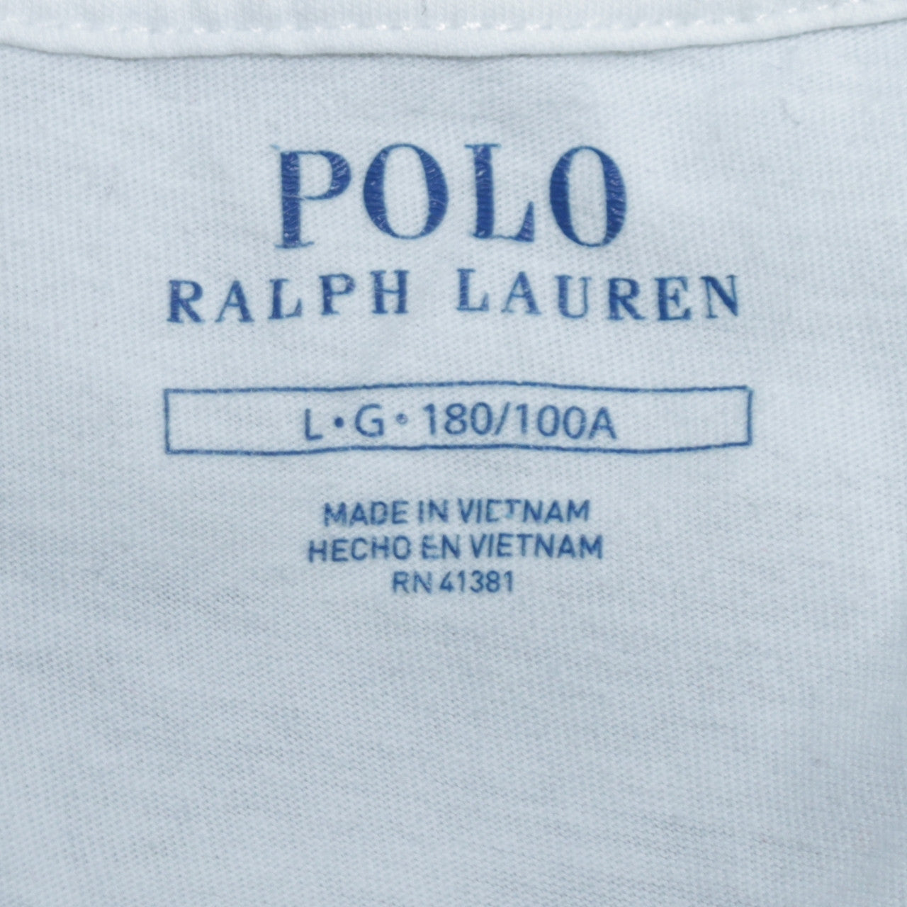 Ralph Lauren Men White Cotton Short Sleeve Crew Neck T-Shirt L