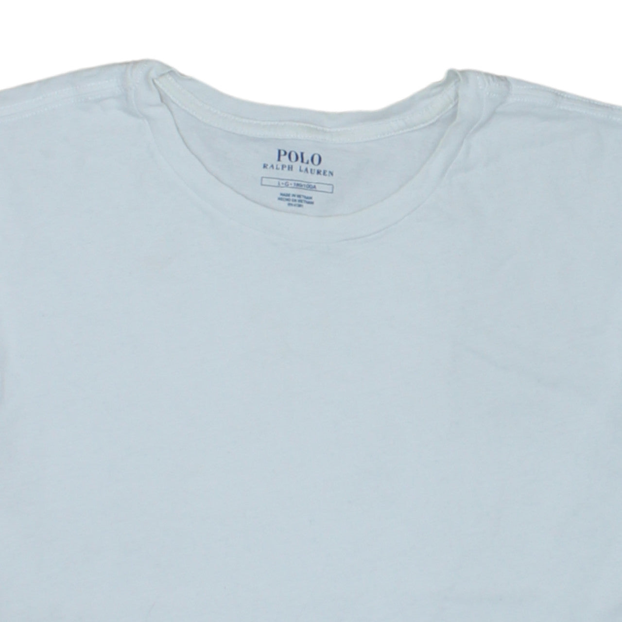 Ralph Lauren Men White Cotton Short Sleeve Crew Neck T-Shirt L