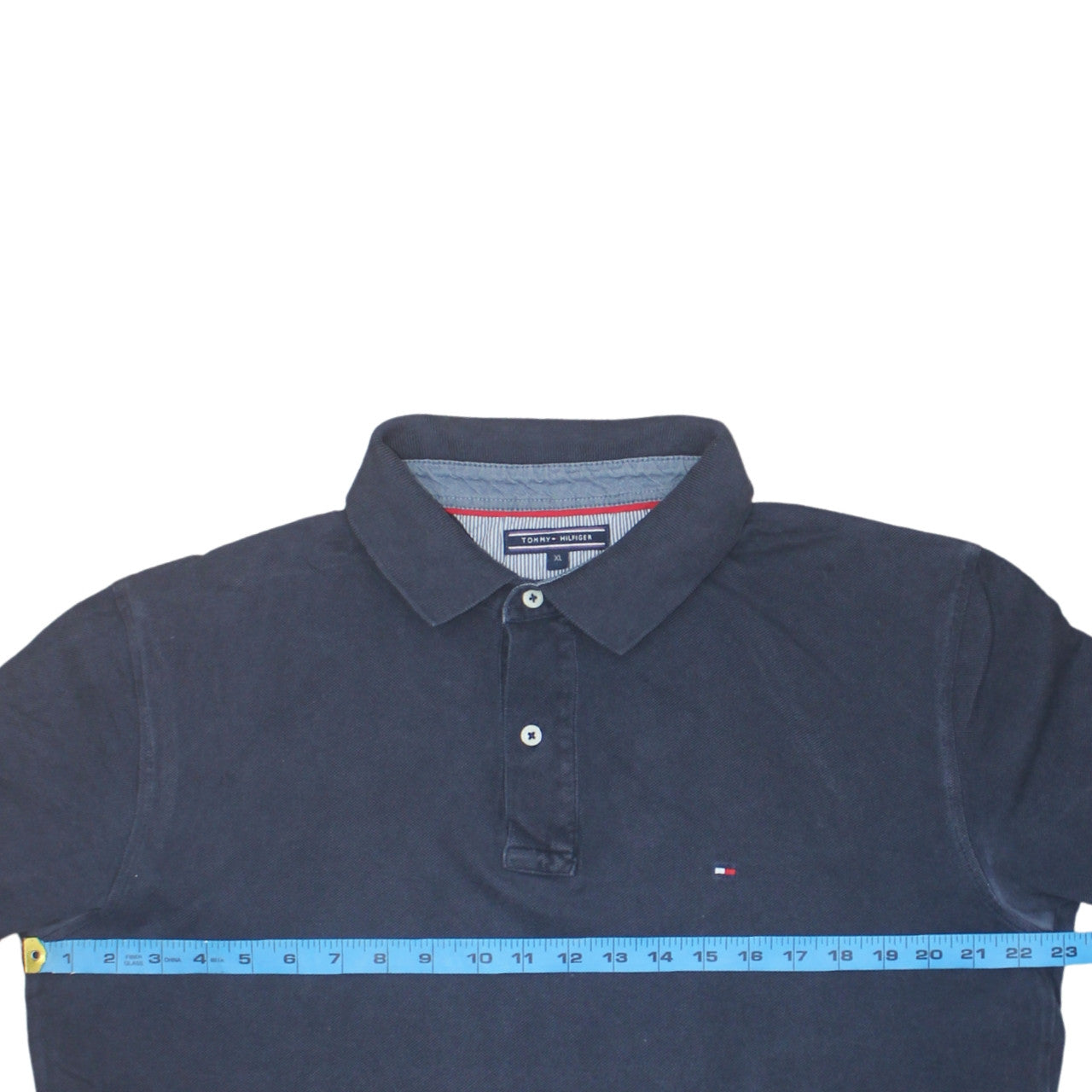 Tommy Hilfiger Men's Navy Blue Regular Fit Cotton Polo Shirt XL