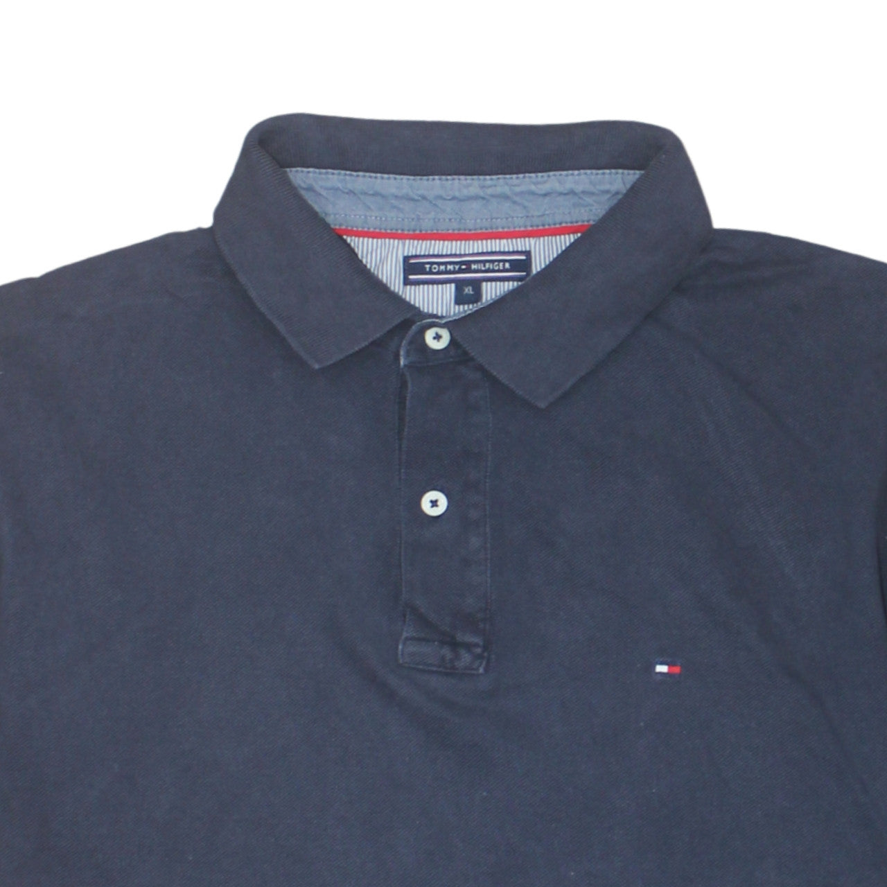 Tommy Hilfiger Men's Navy Blue Regular Fit Cotton Polo Shirt XL