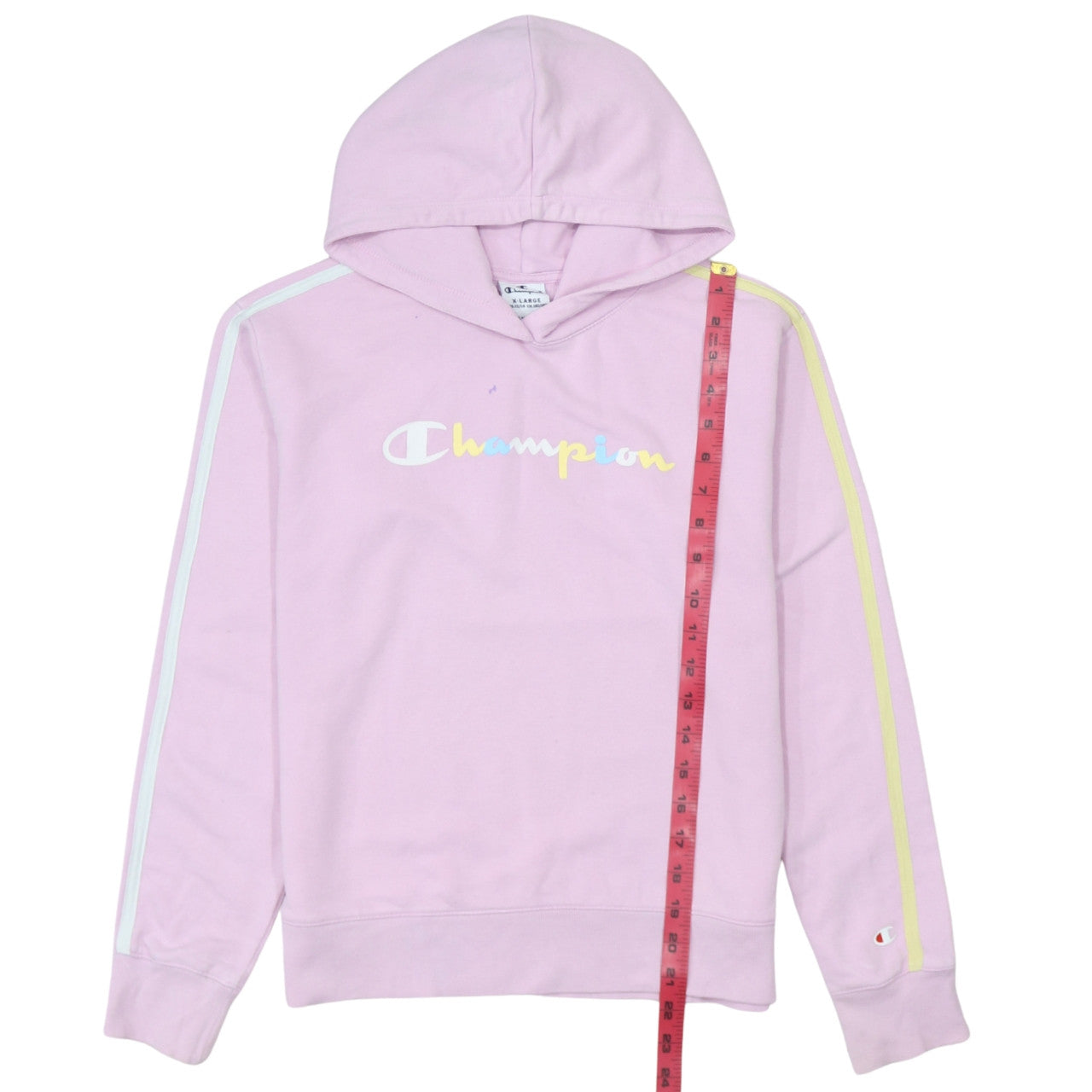 Champion Girls Pink Logo Pullover Hoodie 13-14 Years XL