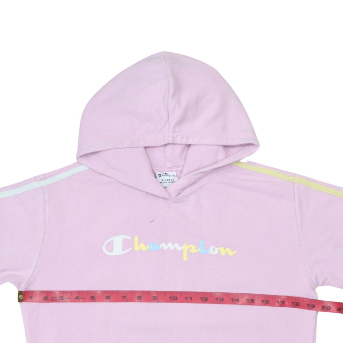 Champion Girls Pink Logo Pullover Hoodie 13-14 Years XL