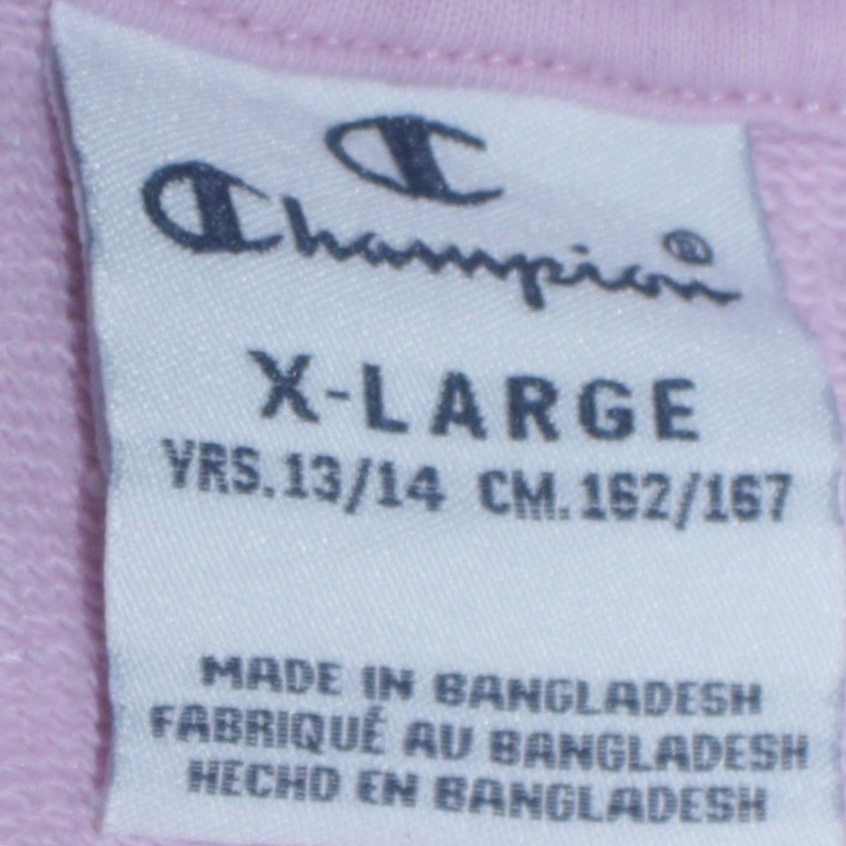 Champion Girls Pink Logo Pullover Hoodie 13-14 Years XL