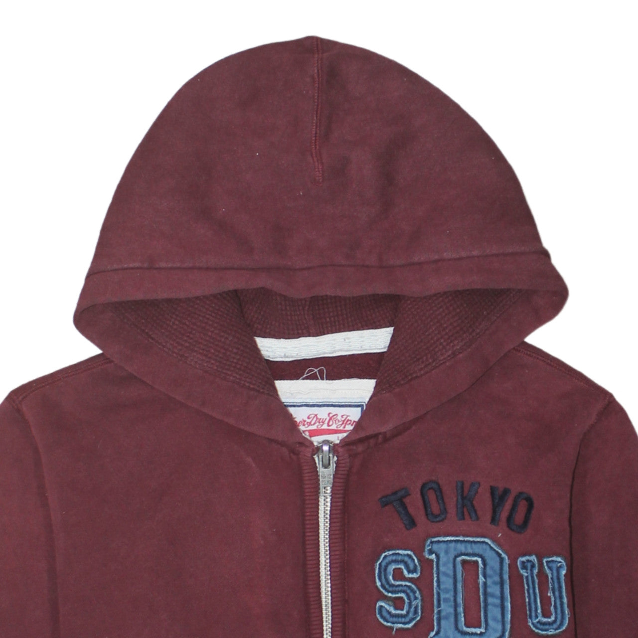 Superdry Men’s Brown Full Zip Hoodie M Tokyo SDU Fleece Sweatshirt