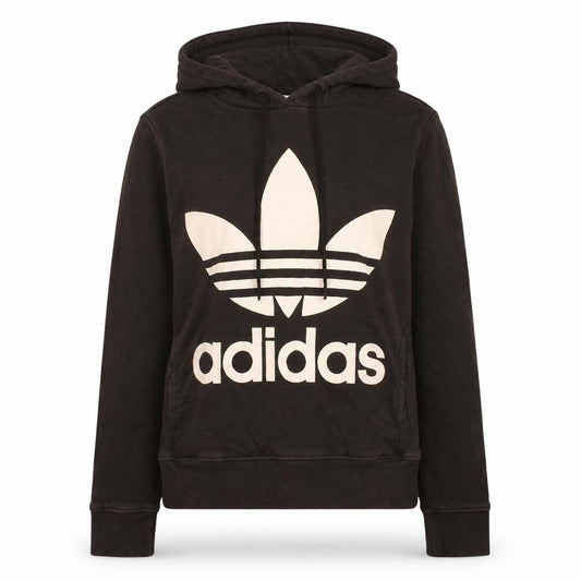 Adidas Women Black XS Hoodie Pullover Drawstring Logo Cotton