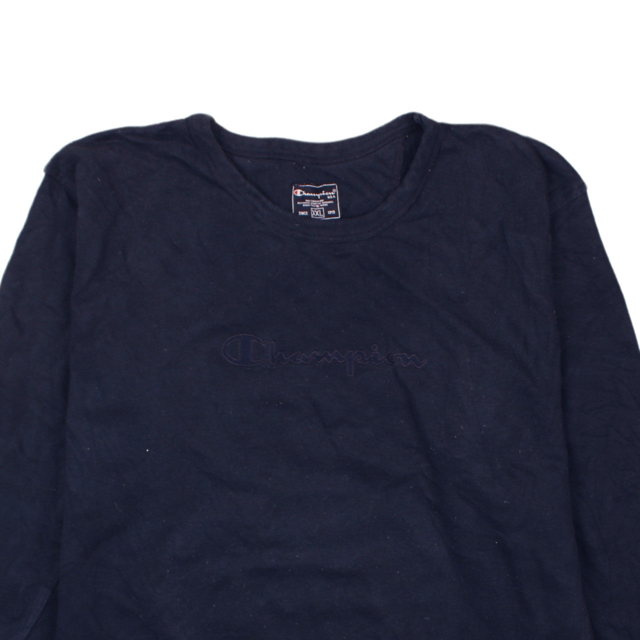 Champion Men's Blue 2XL Pullover Sweatshirt Embroidered Logo