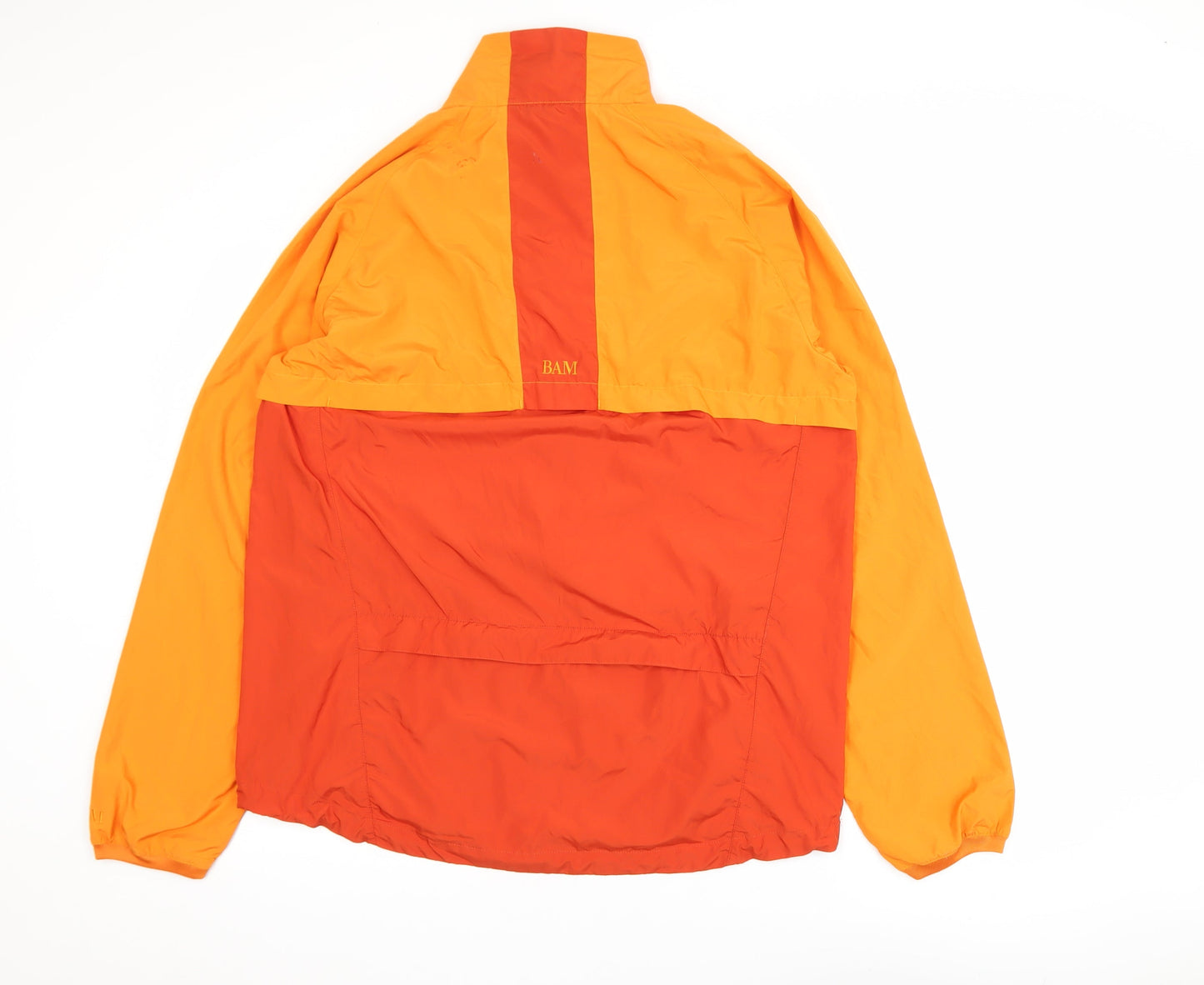 BAM Men's Orange Lightweight Windbreaker Jacket Size L