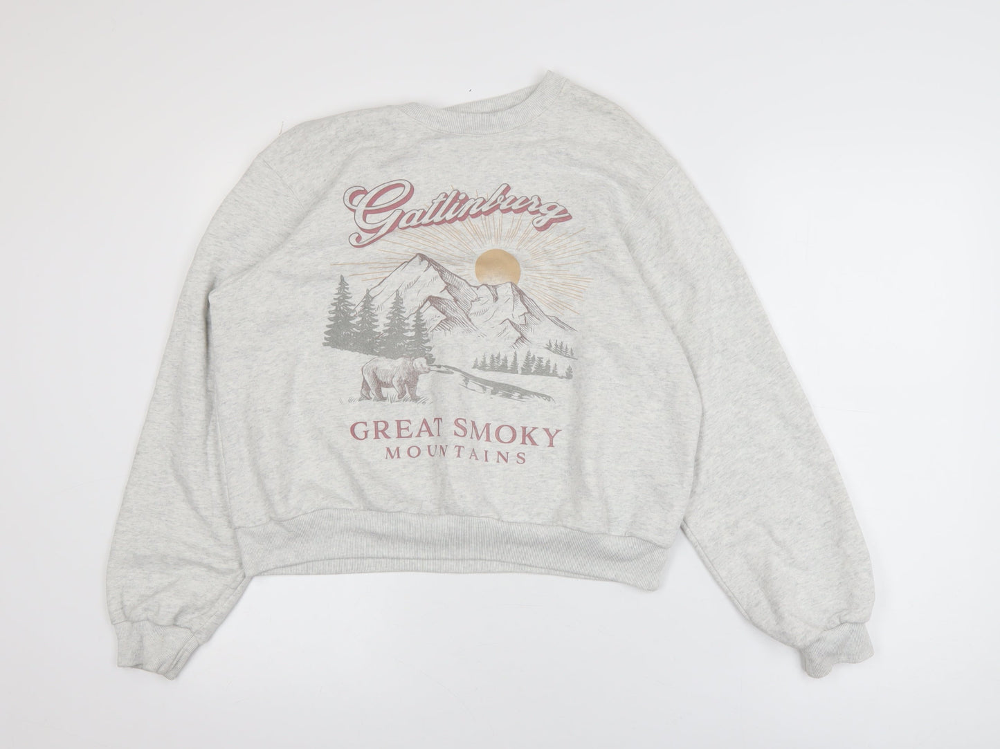 Hollister Womens Grey Gatlinburg Great Smoky Mountains Pullover Sweatshirt XXS