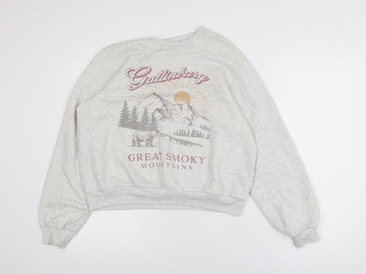 Hollister Womens Grey Gatlinburg Great Smoky Mountains Pullover Sweatshirt XXS