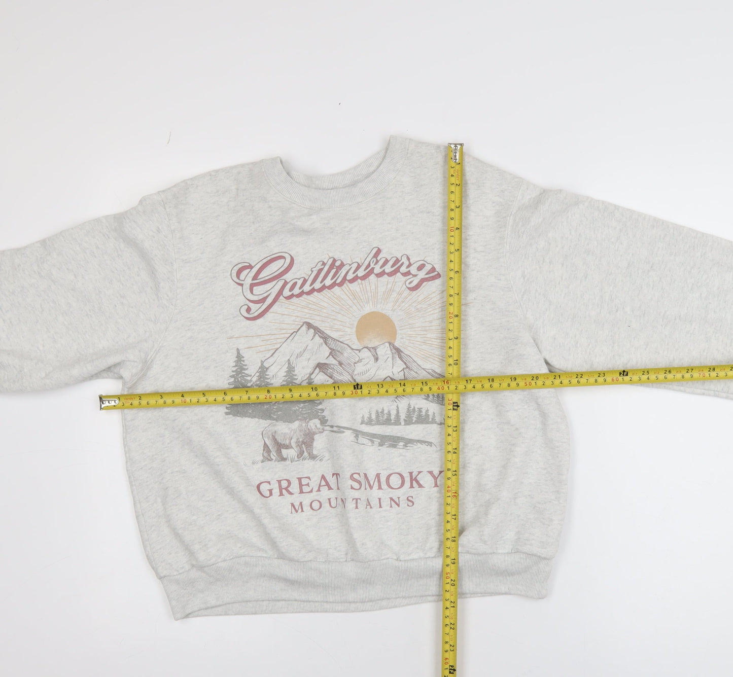 Hollister Womens Grey Gatlinburg Great Smoky Mountains Pullover Sweatshirt XXS