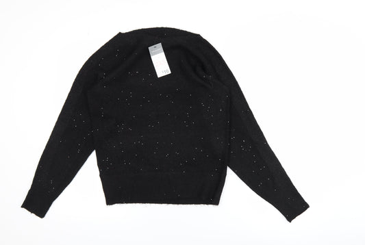 Primark Women’s Black Sequin Long Sleeve Pullover Jumper 2XS