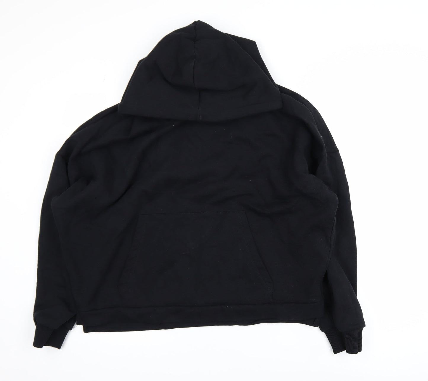 ASOS DESIGN Womens Black Cotton Pullover Hoodie M 40in Chest