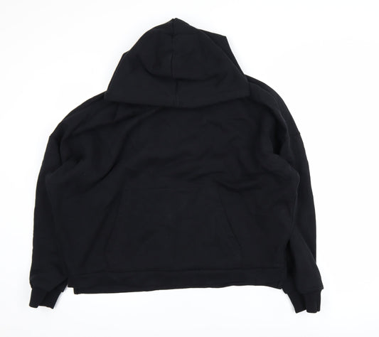 ASOS DESIGN Womens Black Cotton Pullover Hoodie M 40in Chest