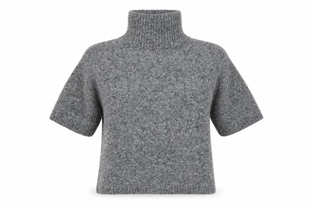 GAP Womens Grey Wool Alpaca Roll Neck Chunky Knit Jumper M