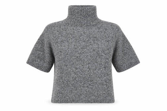 Gap Womens Grey Wool Alpaca Roll Neck Chunky Knit Jumper M