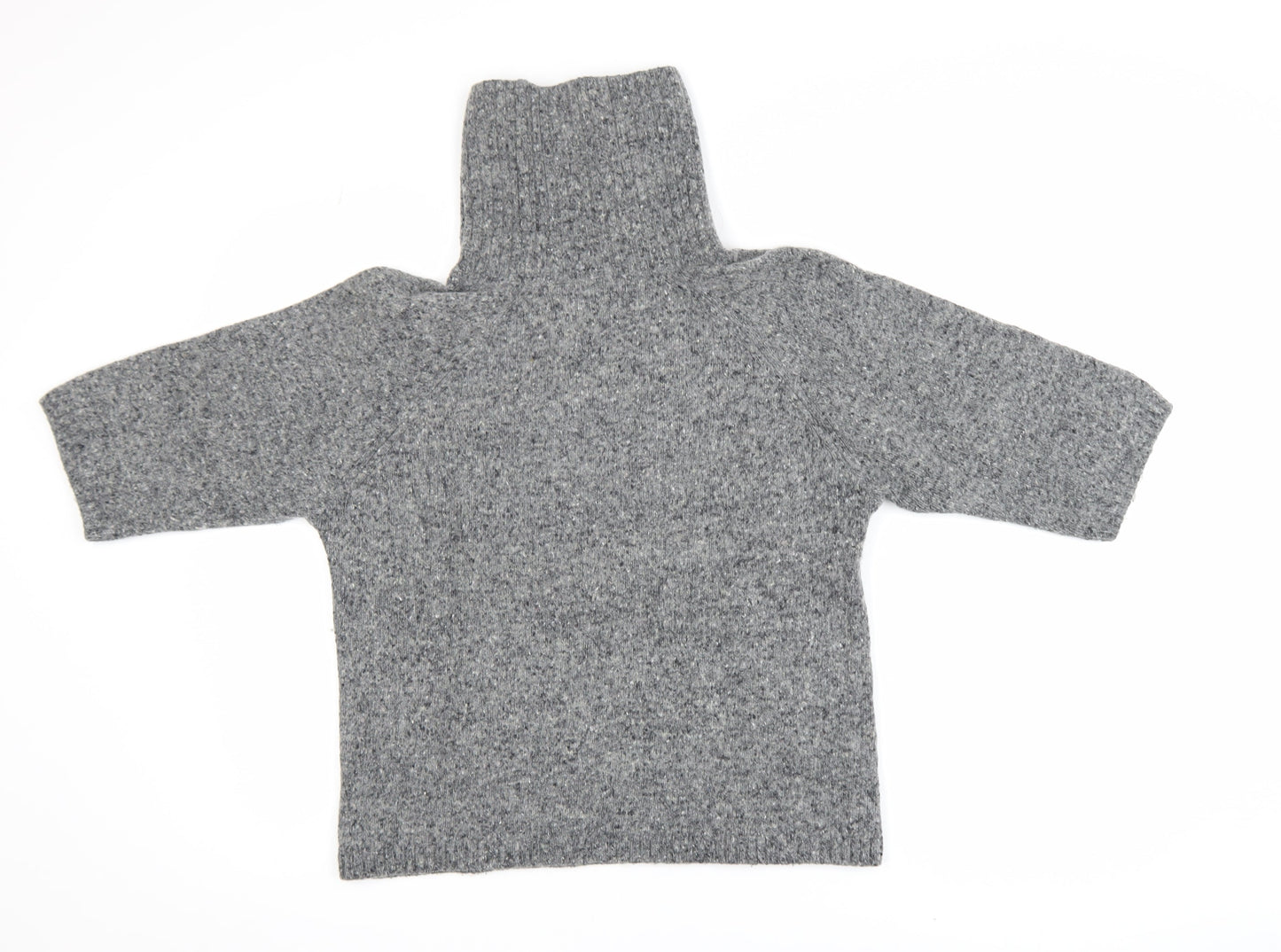 GAP Womens Grey Wool Alpaca Roll Neck Chunky Knit Jumper M