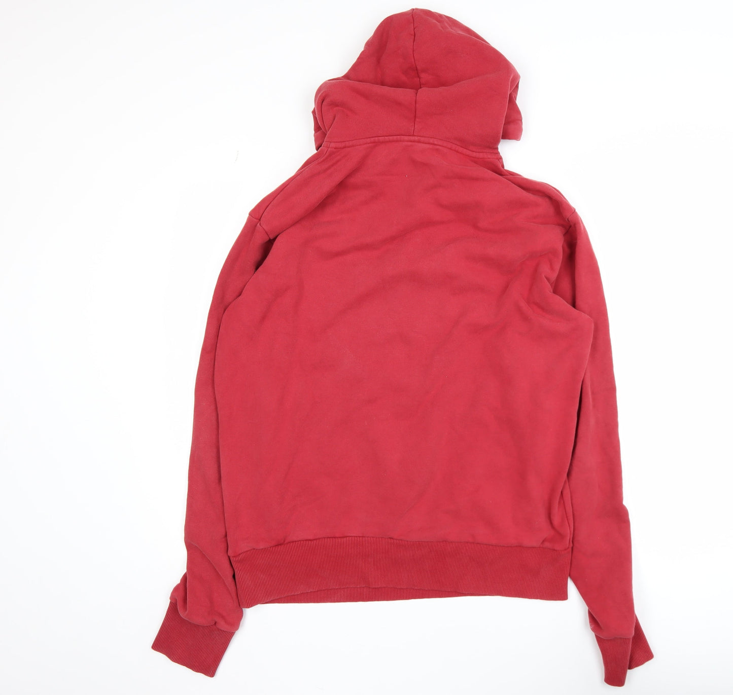 Superdry Men's Red Pullover Hoodie L Logo Graphic Fleece Sweatshirt