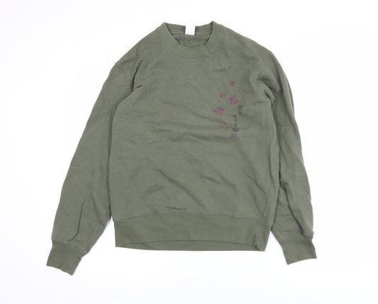 Uniqlo Men’s Green Graphic Art Sweatshirt S Regular Fit
