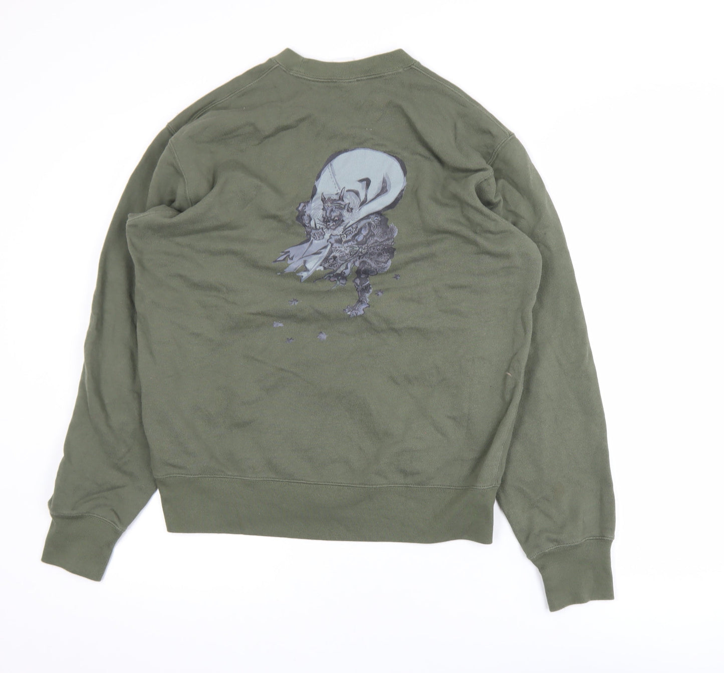 Uniqlo Men’s Green Graphic Art Sweatshirt S Regular Fit