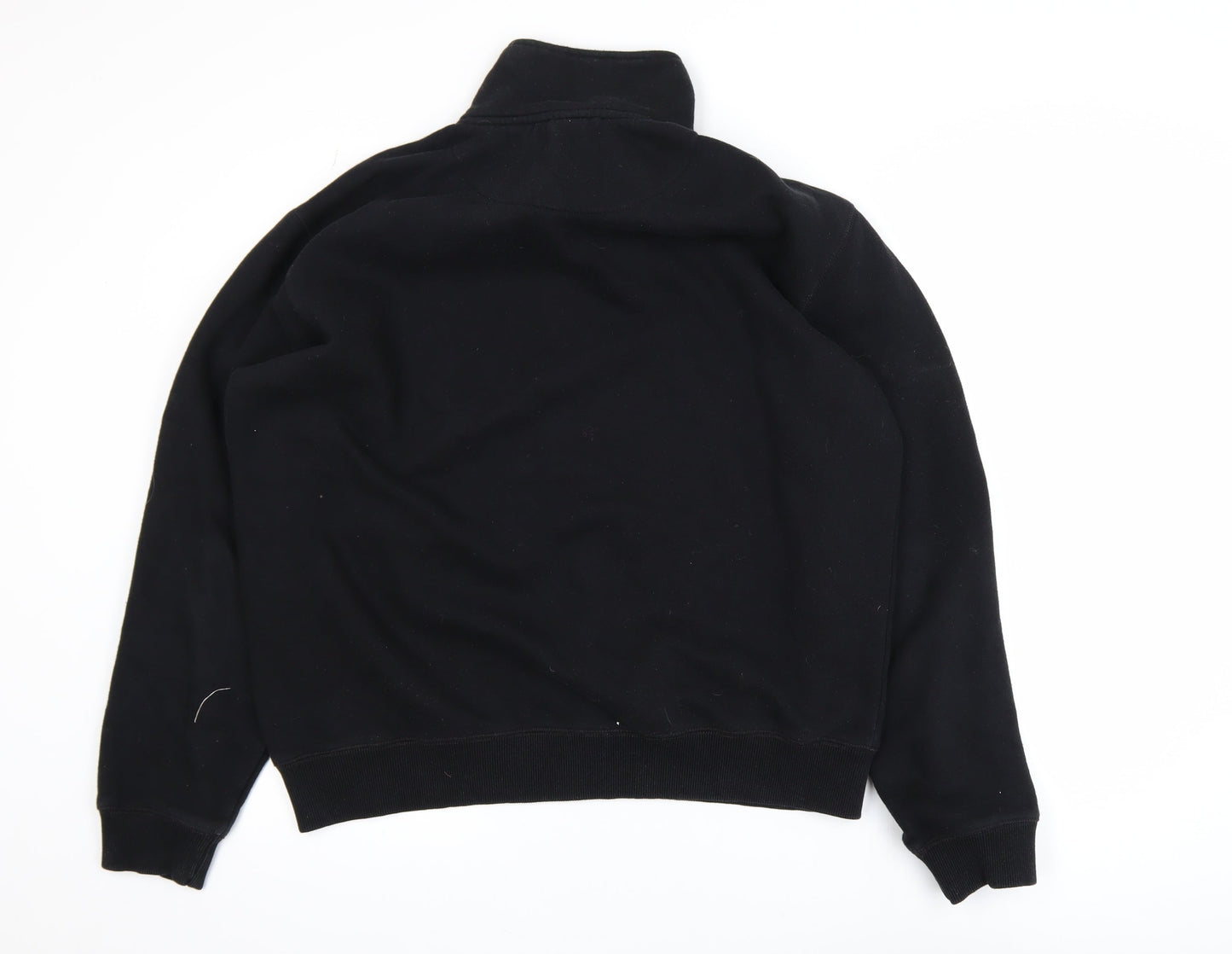 French Connection Men's Black XL 1/4 Zip Fleece Sweatshirt
