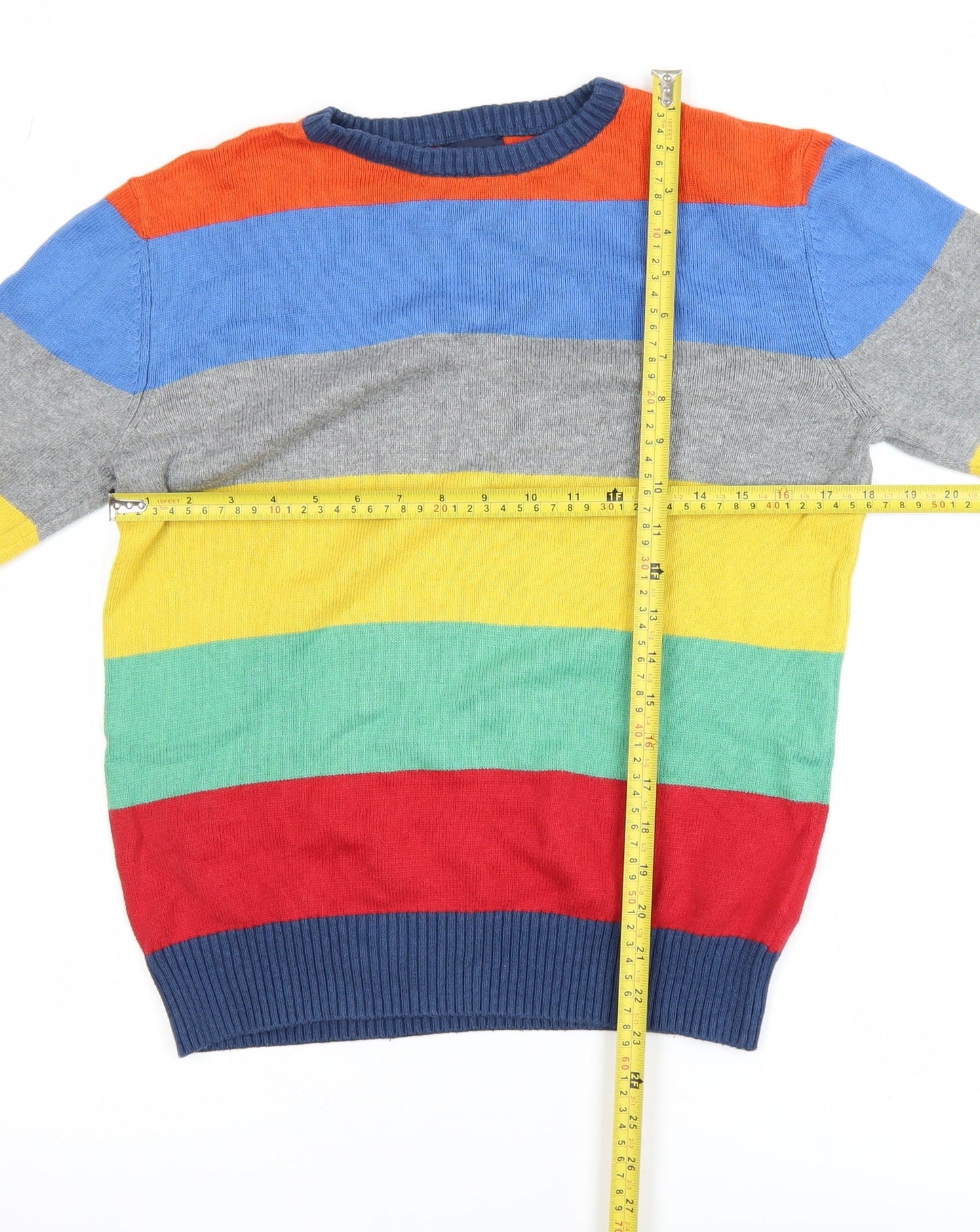 Gap Kids Boys Multicoloured Striped Pullover Sweatshirt XXL (14-16)