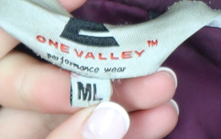 One Valley Women's Burgundy Hooded Waterproof Jacket M/L