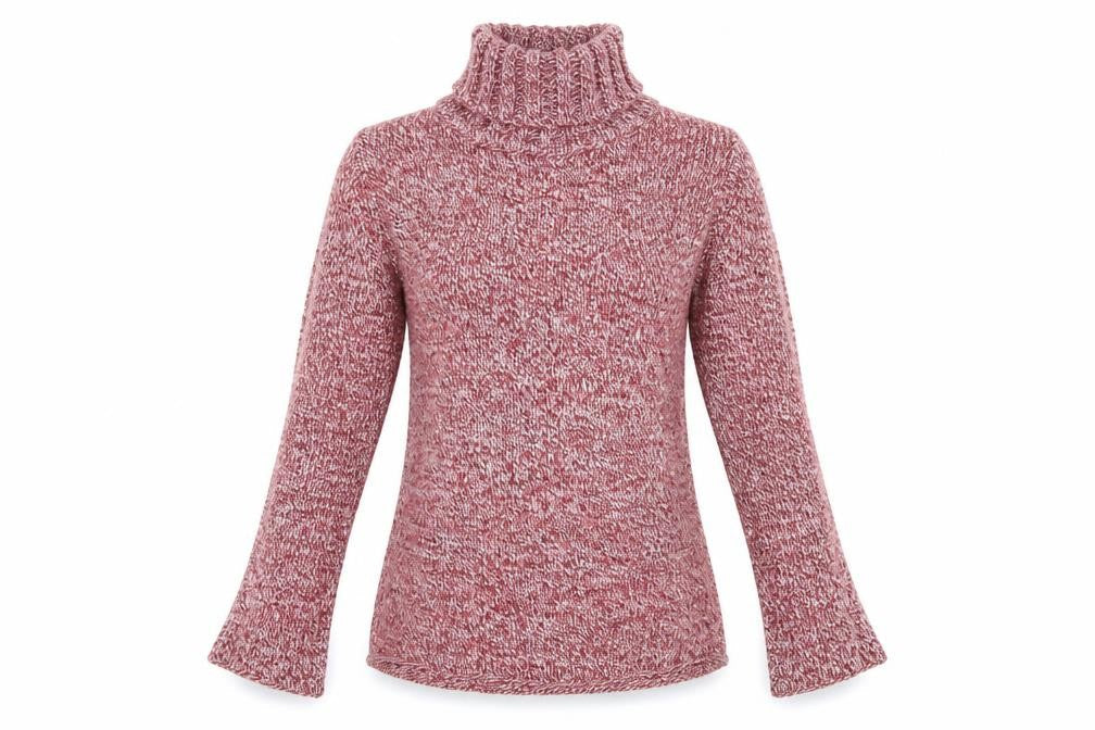 Cherokee Womens Red Roll Neck Chunky Knit Pullover Jumper Size 14