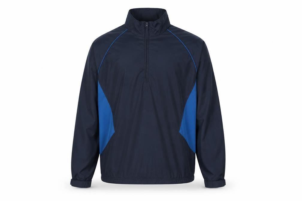 Aureus Mens Blue 1/4 Zip Lightweight Windbreaker Jacket Size M
