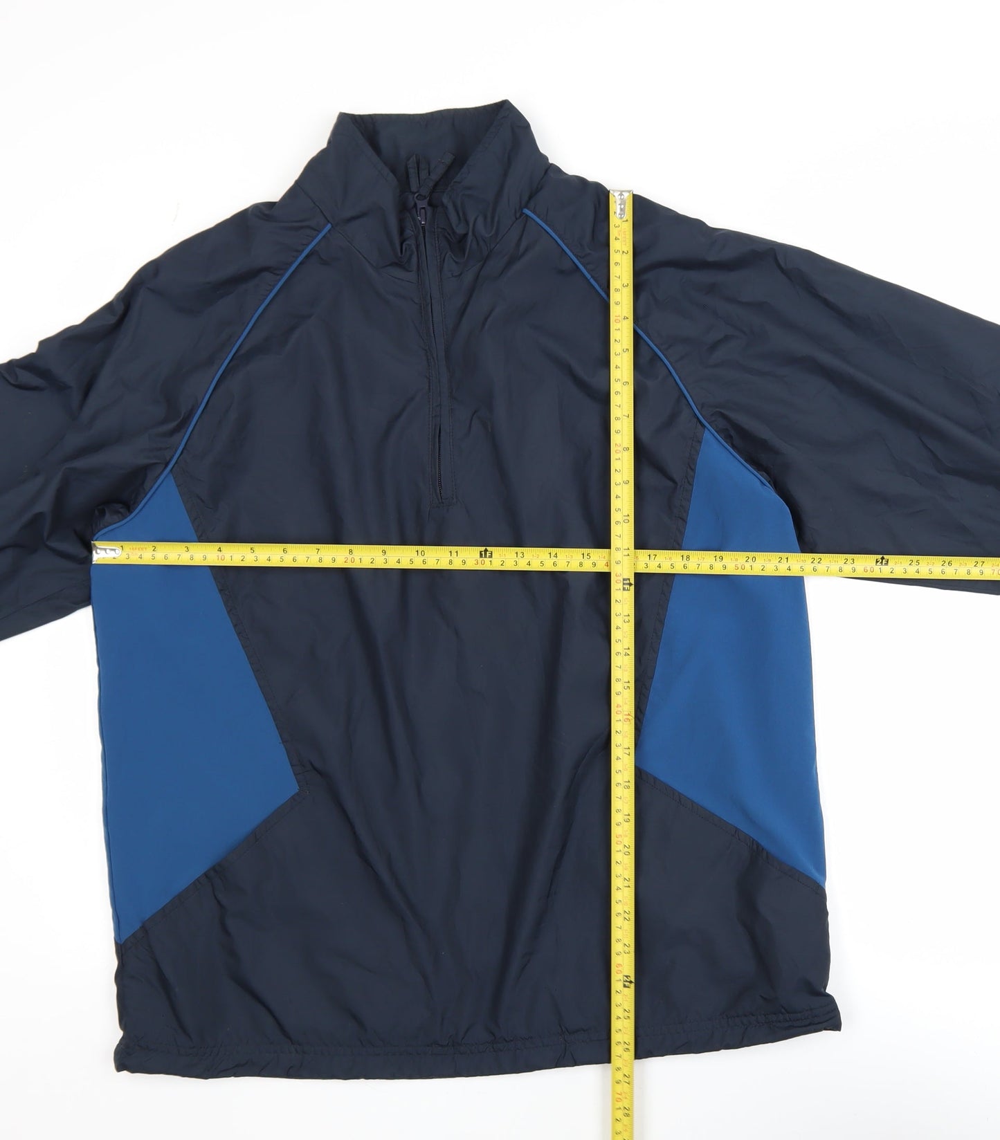 Aureus Mens Blue 1/4 Zip Lightweight Windbreaker Jacket Size M
