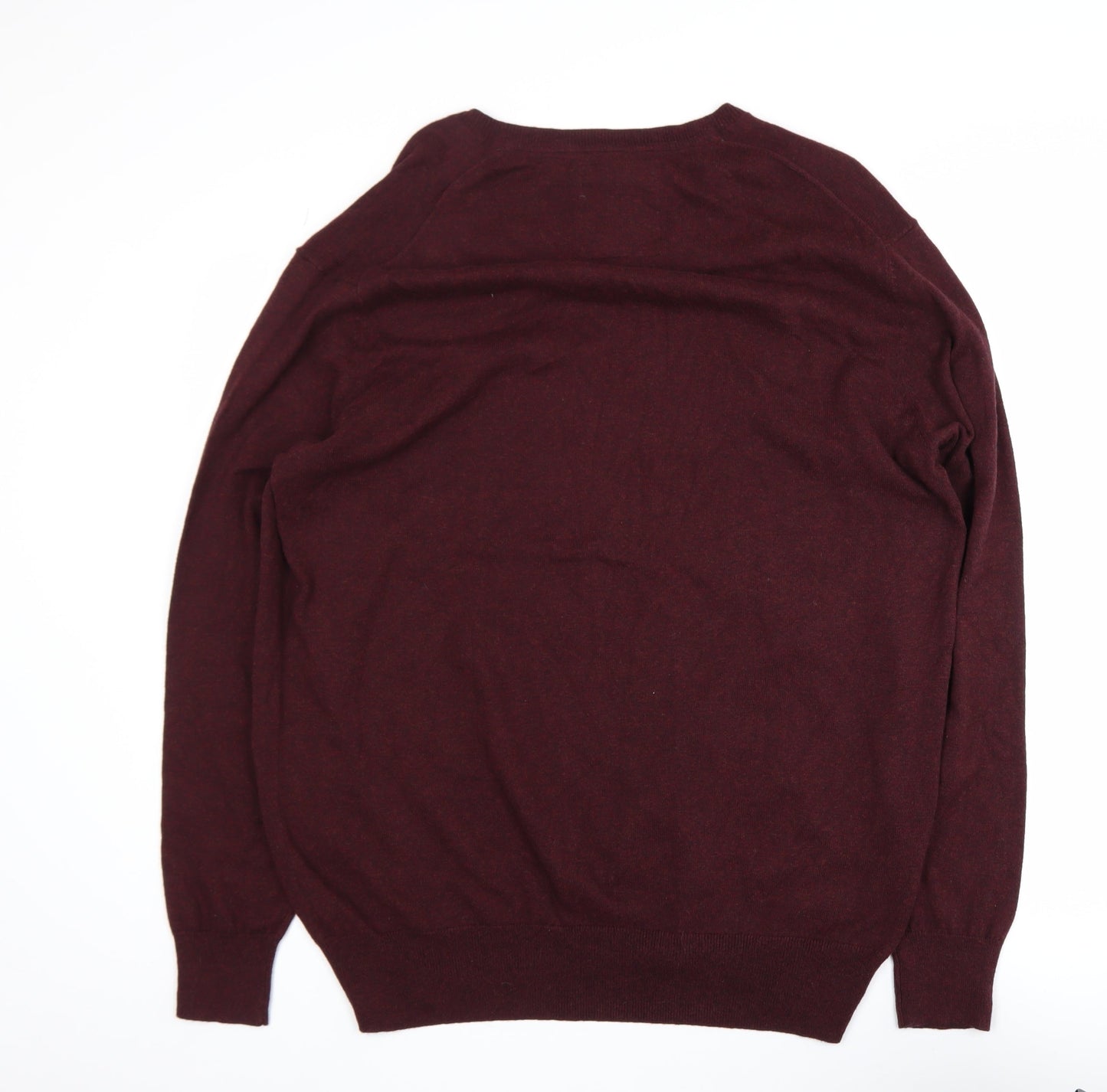 Superdry Men's Red 3XL V-Neck Cotton Cashmere Jumper