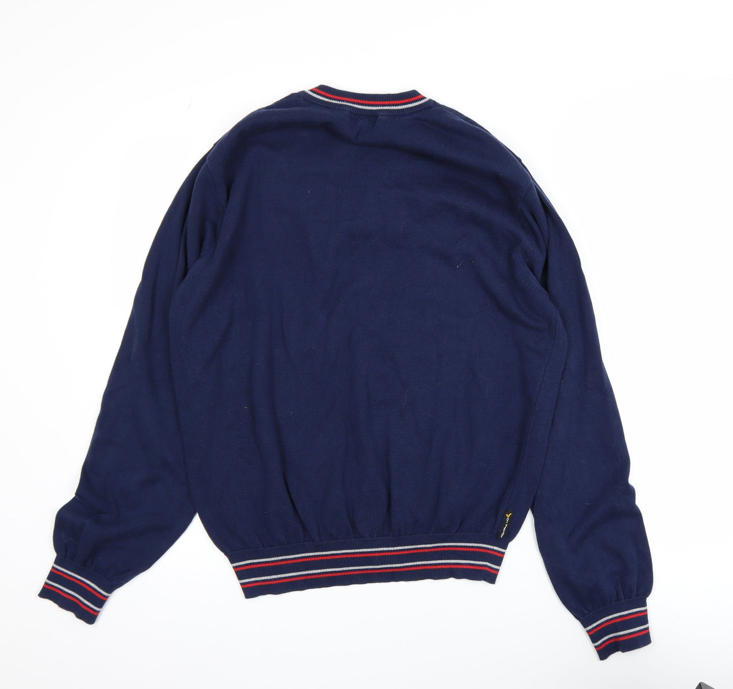 Voi Jeans Men's Navy Blue XXL V-Neck Cotton Jumper