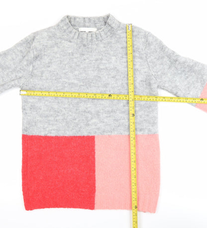 Next Womens Multicoloured Chunky Knit Pullover Jumper XS