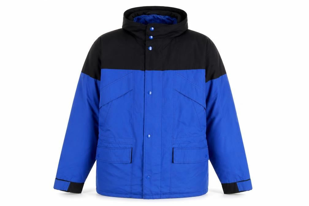 Northern Climate Men's Blue L Parka Jacket Polyester Cotton Winter Coat