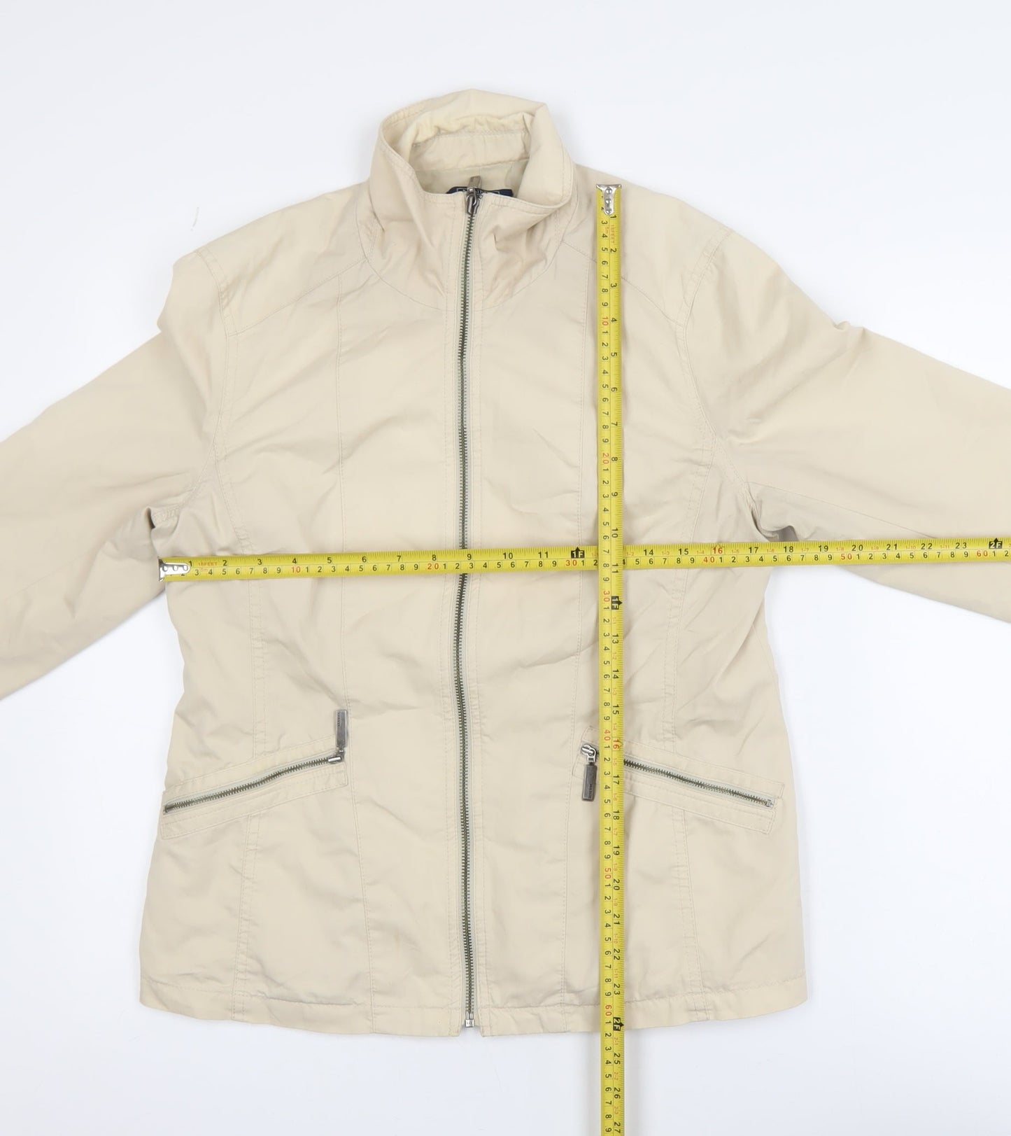 Maine New England Women's Beige Cotton Blend Jacket Size 12
