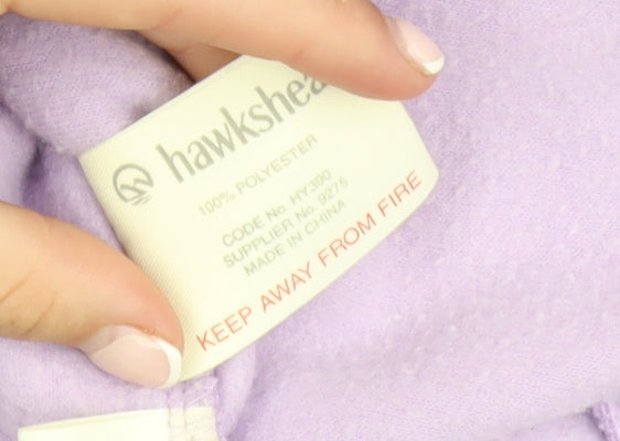 Hawkshead Women's Purple Fleece Hooded Full Zip Jacket Size L