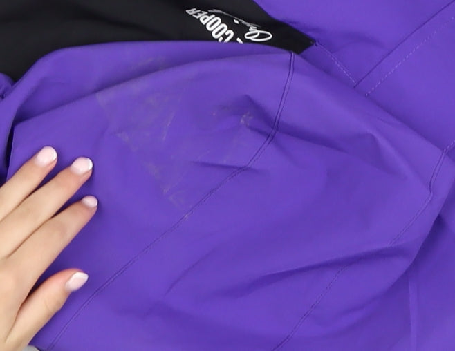 Lee Cooper Men's Purple XL Waterproof Hooded Parka Jacket