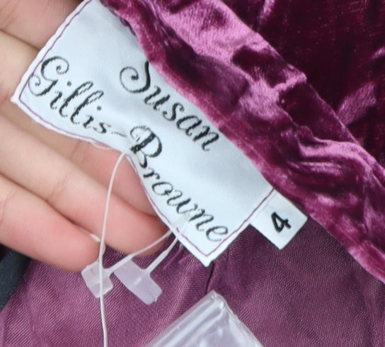 Susan Gillis-Browne Women's Purple Velvet Dress Pants Size 4
