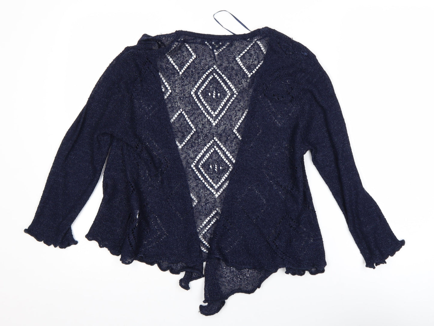 Jessica Graaf Women's Blue Open-Knit Cardigan M